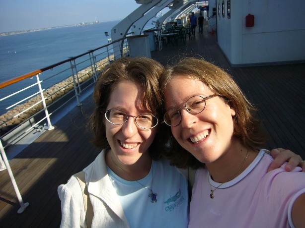 Elise & Ingrid on the Queen Mary